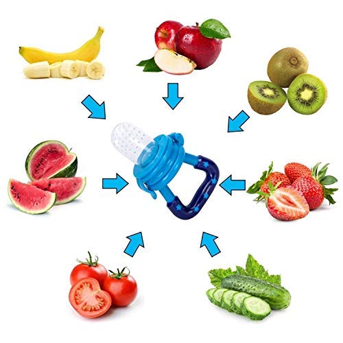 Baby Food Dispensing Spoon – Soft Silicone Squeeze Spoon with Dust Cover, BPA-Free + FREE Fruit Feeder Included