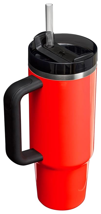 Decore Tales Quencher H2.0 Tumbler with Straw – 30 oz Stainless Steel Travel Cup | FlowState 3-Position Lid | Insulated, BPA-Free, Cup Holder Friendly (Neon Orange)