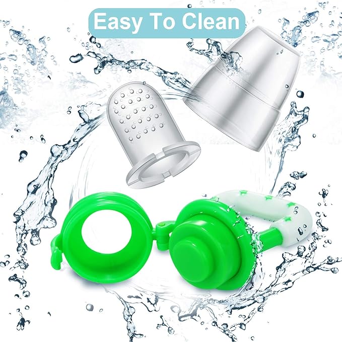 Decore Tales Baby Food Dispensing Spoon – Soft Silicone Squeeze Spoon with Dust Cover, BPA-Free + FREE Fruit Feeder Included